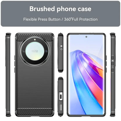 Калъф за Honor Magic5 Lite, Techsuit, Карбон, Черен