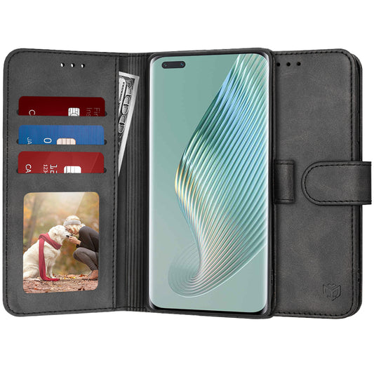 Калъф за Honor Magic5 Pro, Techsuit, Diary Book, Черен