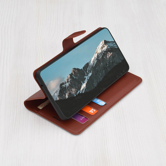 Калъф за Honor Magic5 Pro, Techsuit, Leather Folio, Кафяв