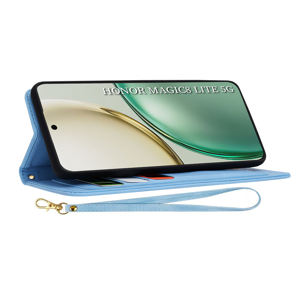 Калъф за Honor Magic8 Lite, Techsuit, FlipCraft, Син