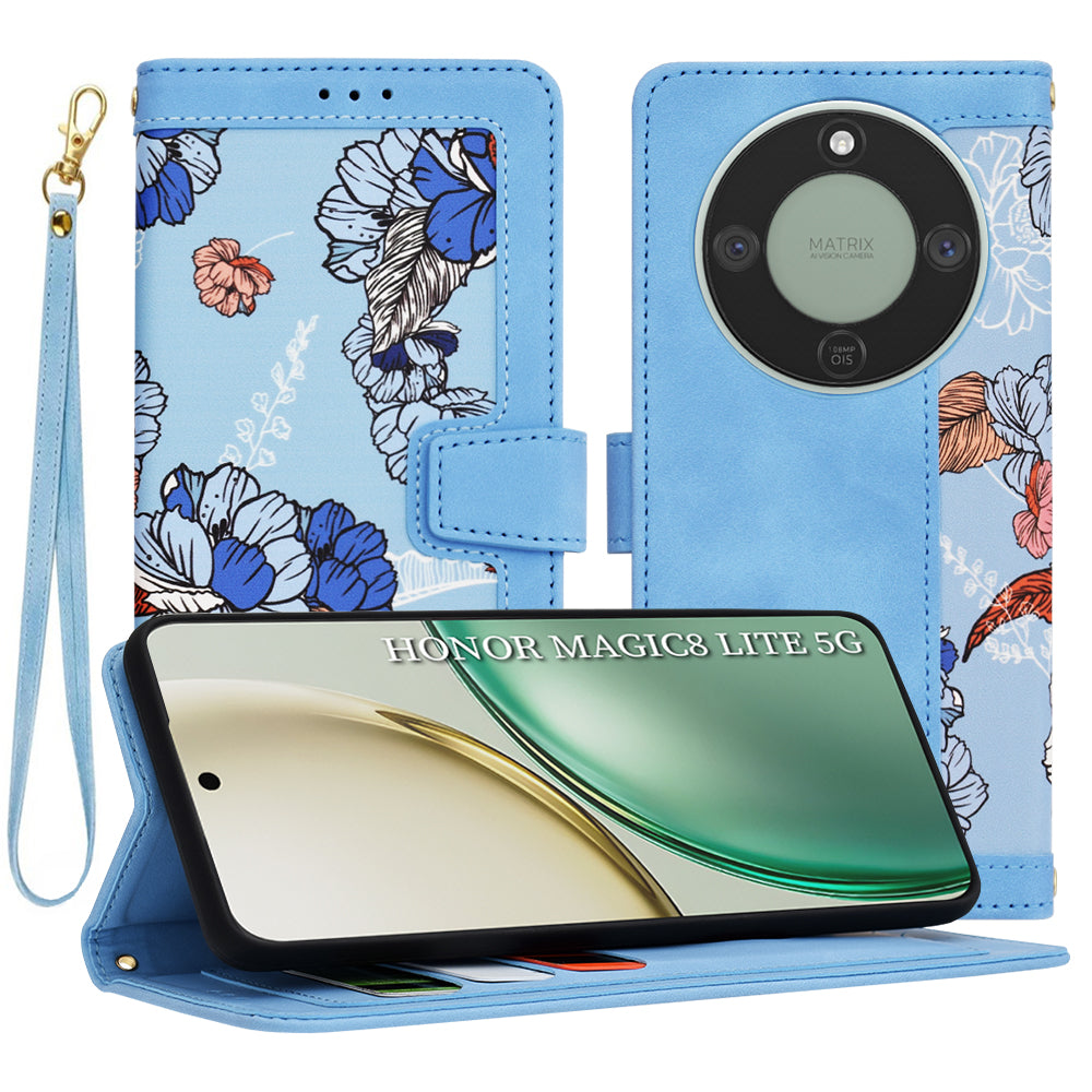 Калъф за Honor Magic8 Lite, Techsuit, FlipCraft, Син