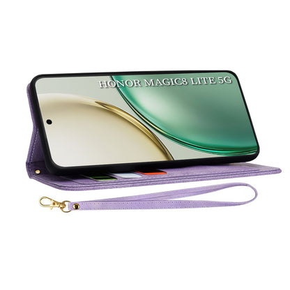 Калъф за Honor Magic8 Lite, Techsuit, FlipCraft, Лилав