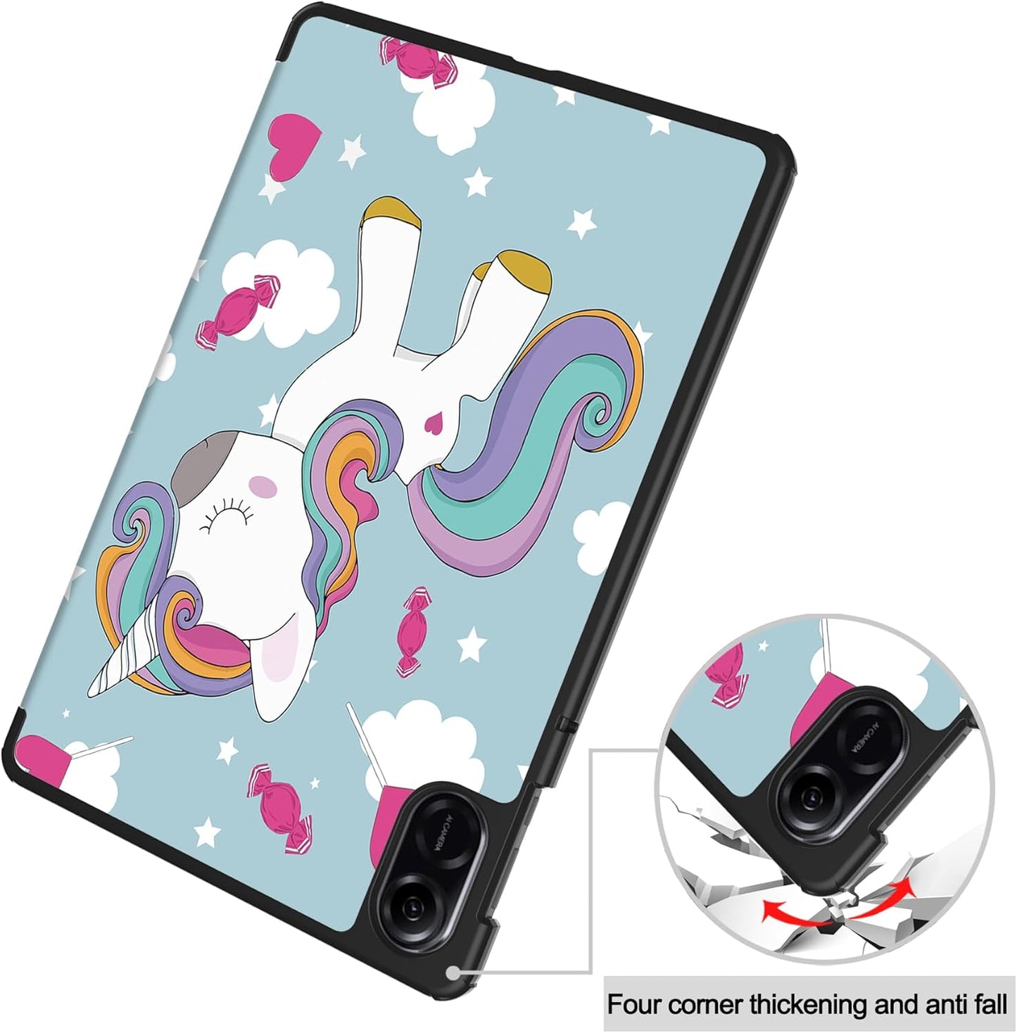 Калъф за Honor Pad X8a, Techsuit, FoldPro Unicorn, Многоцветен