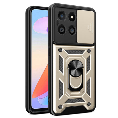 Калъф за Honor X6a, Techsuit, CamShield, Златист