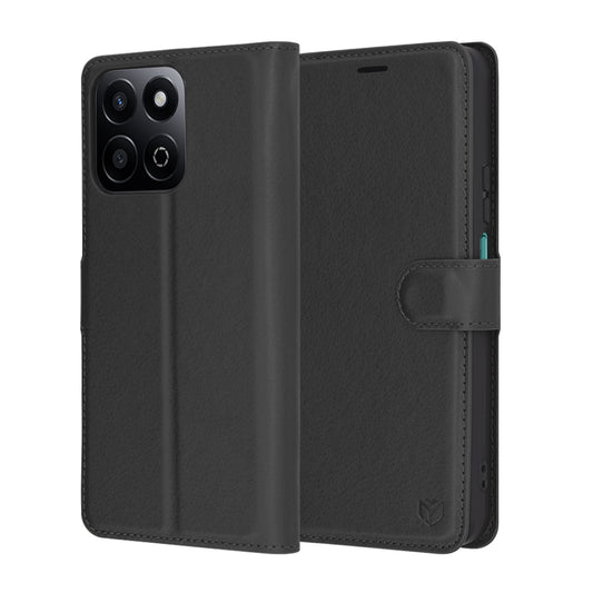 Калъф за Honor X7c / 200 Smart, Techsuit, Leather Folio, Черен