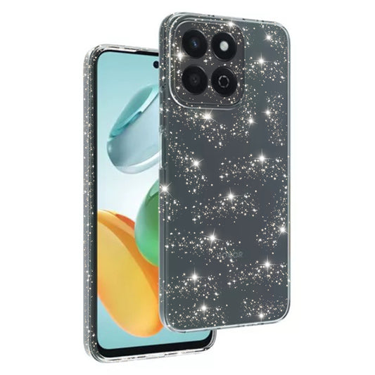 Калъф за Honor X7c / 200 Smart, Techsuit, SparkleSkin, Прозрачен