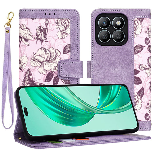 Калъф за Honor X8b, Techsuit, FlipCraft, Лилав