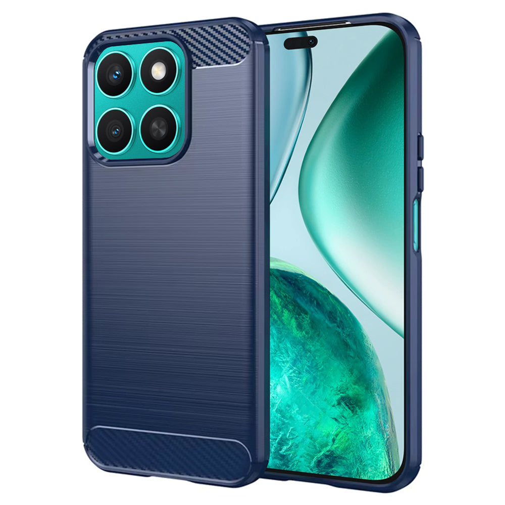 Калъф за Honor X8c, Techsuit, Карбон, Син