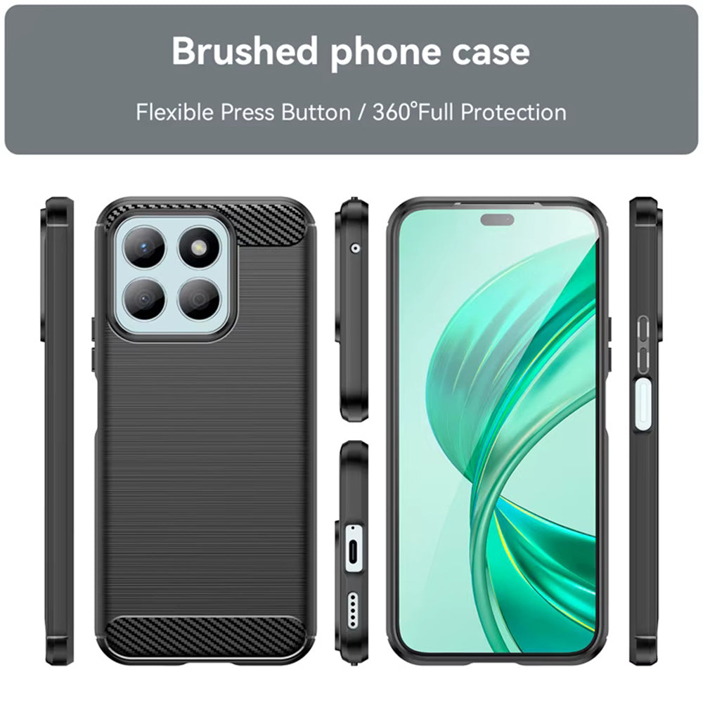 Калъф за Honor X8c, Techsuit, Карбон, Син