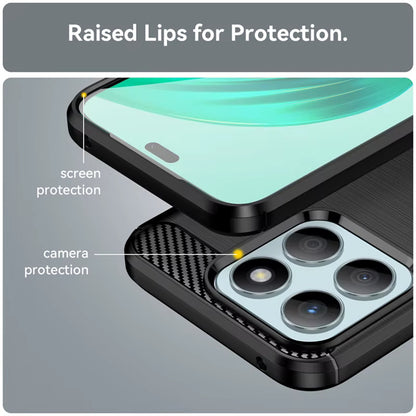 Калъф за Honor X8c, Techsuit, Карбон, Черен