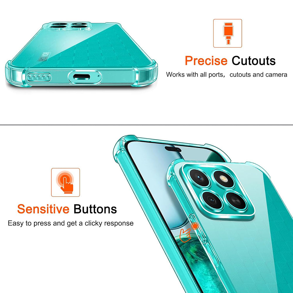 Калъф за Honor X8c, Techsuit, Shockproof Clear, Прозрачен