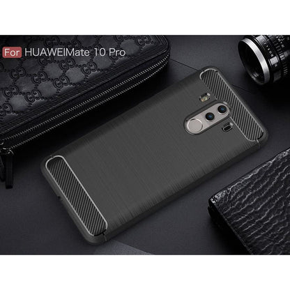 Калъф за Huawei Mate 10 Pro, Techsuit, Карбон, Черен