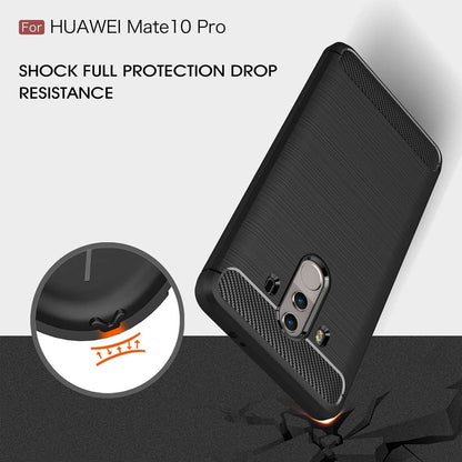 Калъф за Huawei Mate 10 Pro, Techsuit, Карбон, Черен