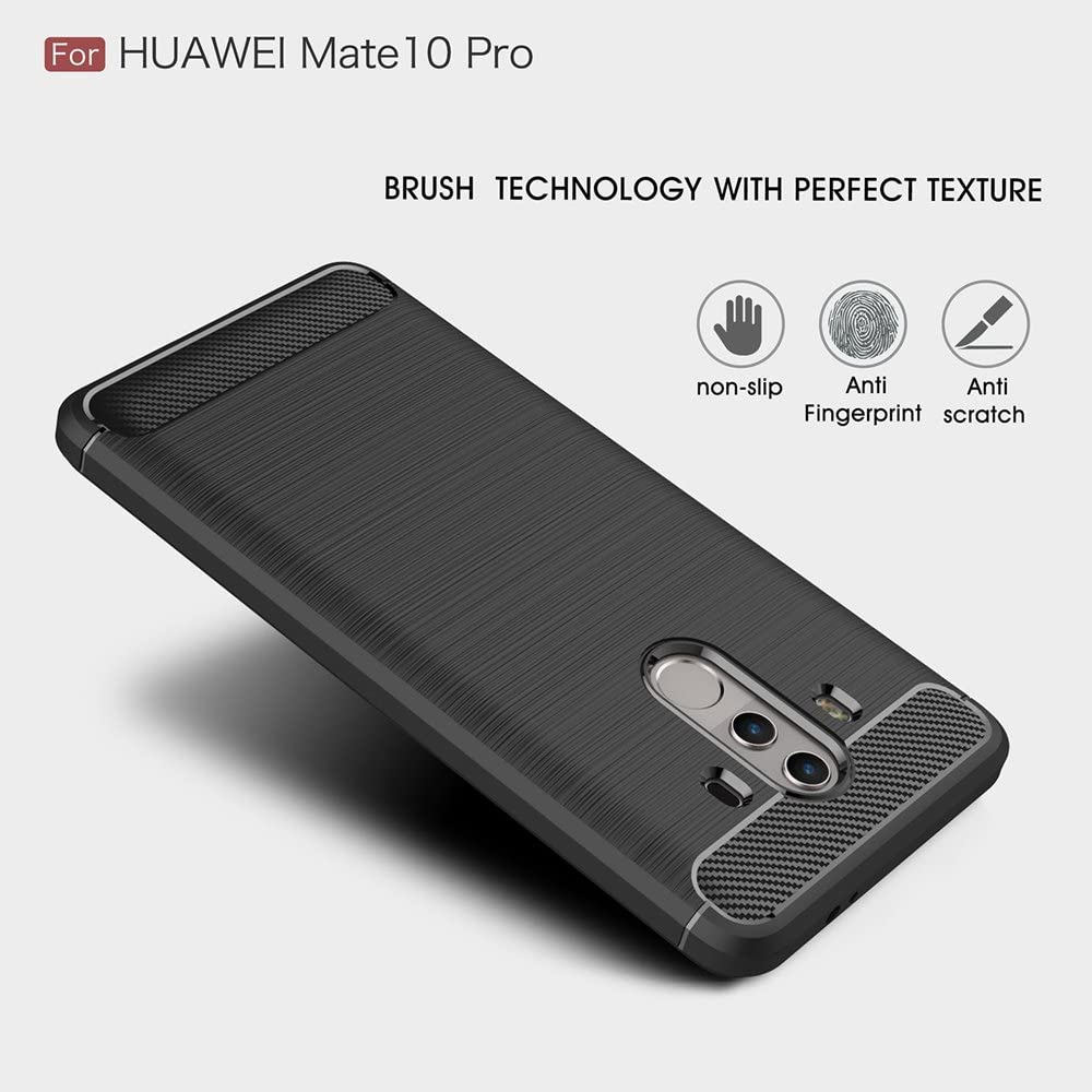 Калъф за Huawei Mate 10 Pro, Techsuit, Карбон, Черен