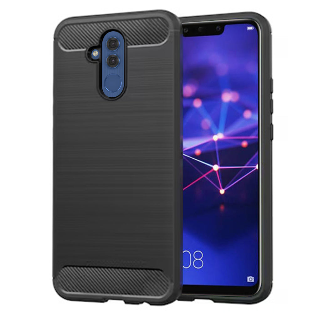 Калъф за Huawei Mate 20 Lite, Techsuit, Карбон, Черен