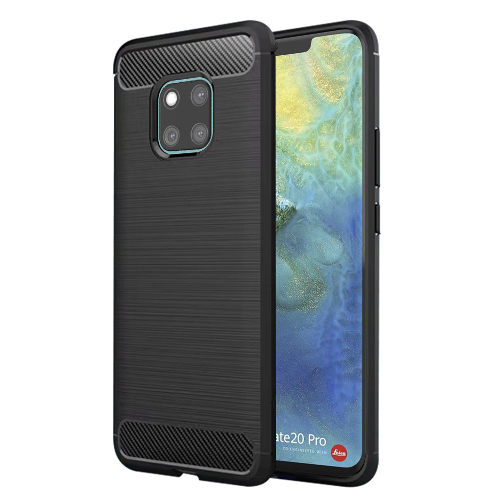 Калъф за Huawei Mate 20 Pro, Techsuit, Карбон, Черен