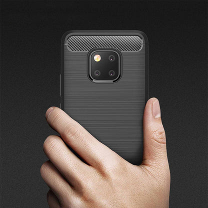 Калъф за Huawei Mate 20 Pro, Techsuit, Карбон, Черен