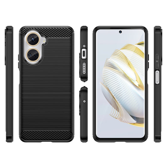 Калъф за Huawei nova 10 SE, Techsuit, Карбон, Черен