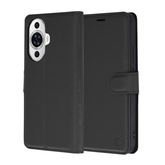 Калъф за Huawei nova 12s / nova 11, Techsuit, Leather Folio, Черен