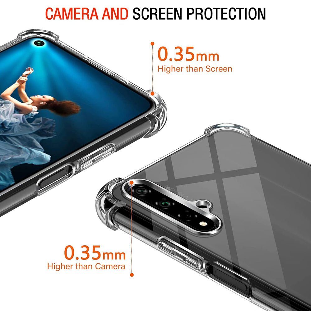 Калъф за Huawei nova 5T / Honor 20, Techsuit, противоударен прозрачен, прозрачен