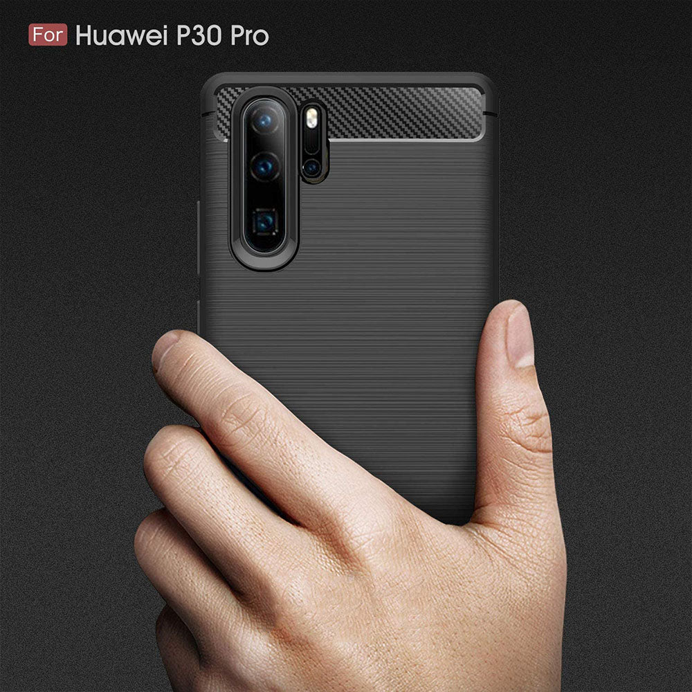 Калъф за Huawei P30 Pro New Edition / P30 Pro, Techsuit, Карбон, Черен