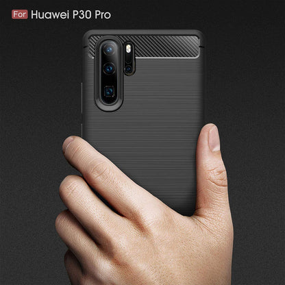 Калъф за Huawei P30 Pro New Edition / P30 Pro, Techsuit, Карбон, Черен