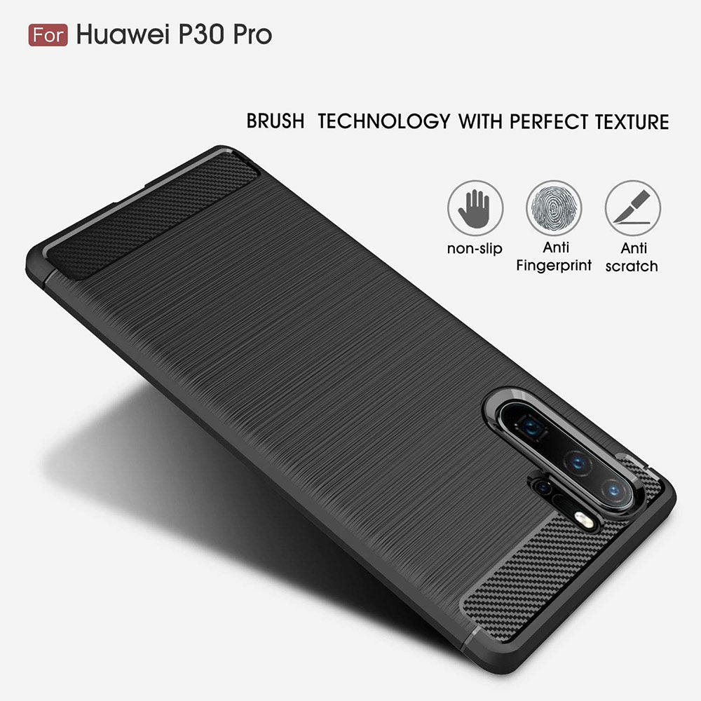 Калъф за Huawei P30 Pro New Edition / P30 Pro, Techsuit, Карбон, Черен