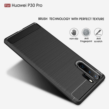 Калъф за Huawei P30 Pro New Edition / P30 Pro, Techsuit, Карбон, Черен
