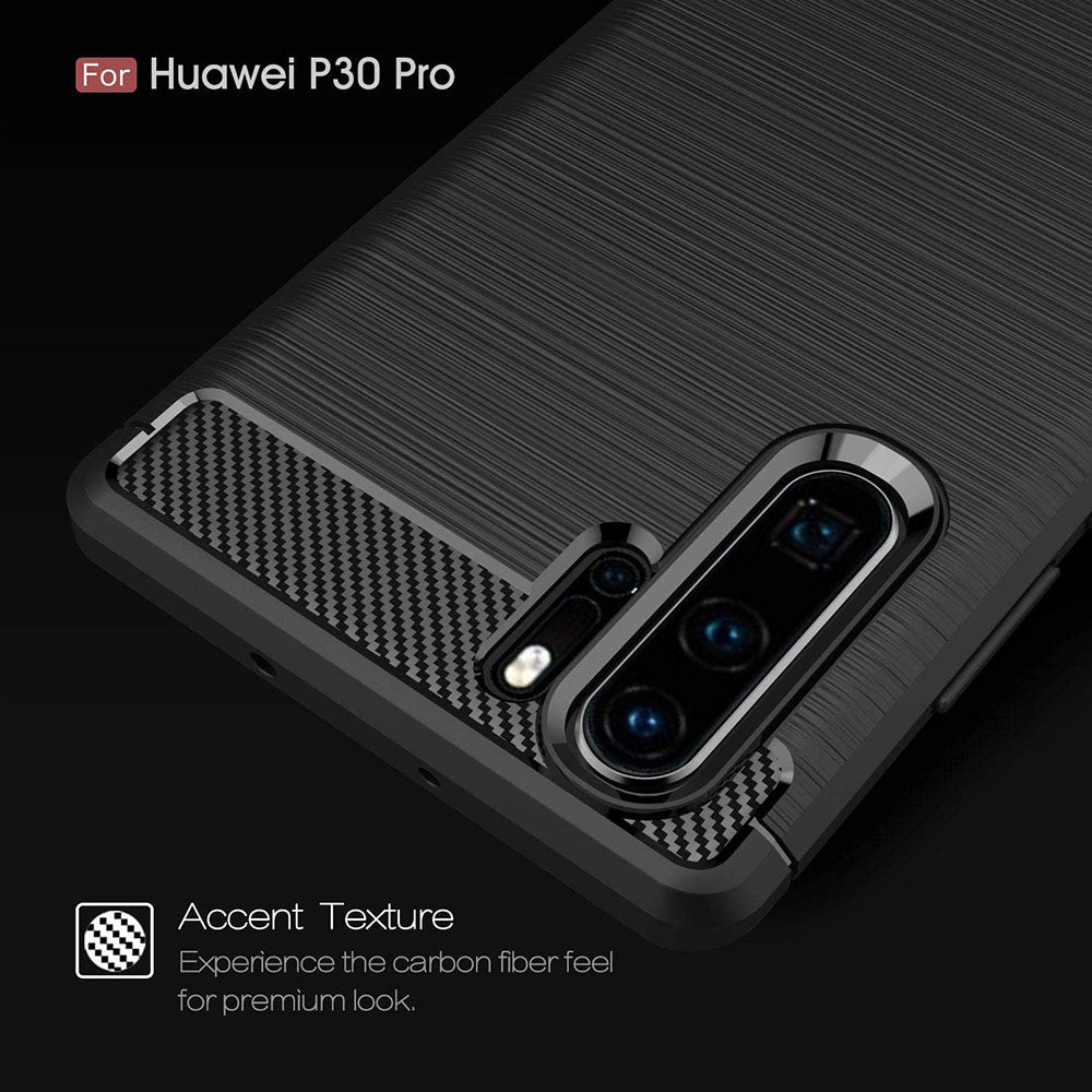 Калъф за Huawei P30 Pro New Edition / P30 Pro, Techsuit, Карбон, Черен