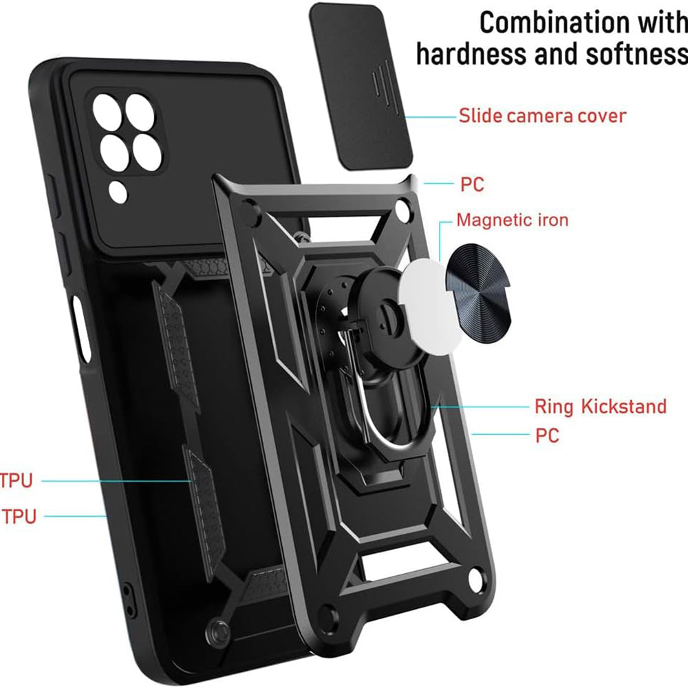 Калъф за Huawei P40 lite 4G, Techsuit, CamShield, Черен
