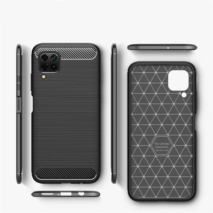 Калъф за Huawei P40 lite 4G, Techsuit, Карбон, Черен