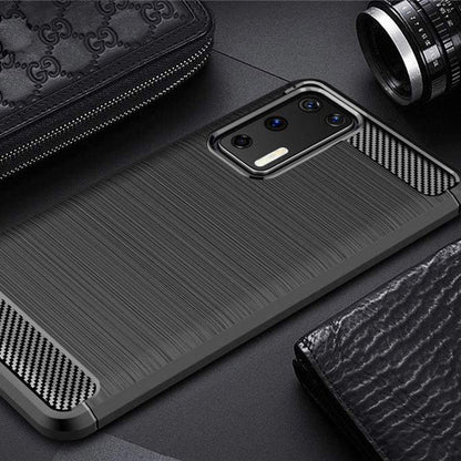 Калъф за Huawei P40 Pro, Techsuit, Карбон, Черен