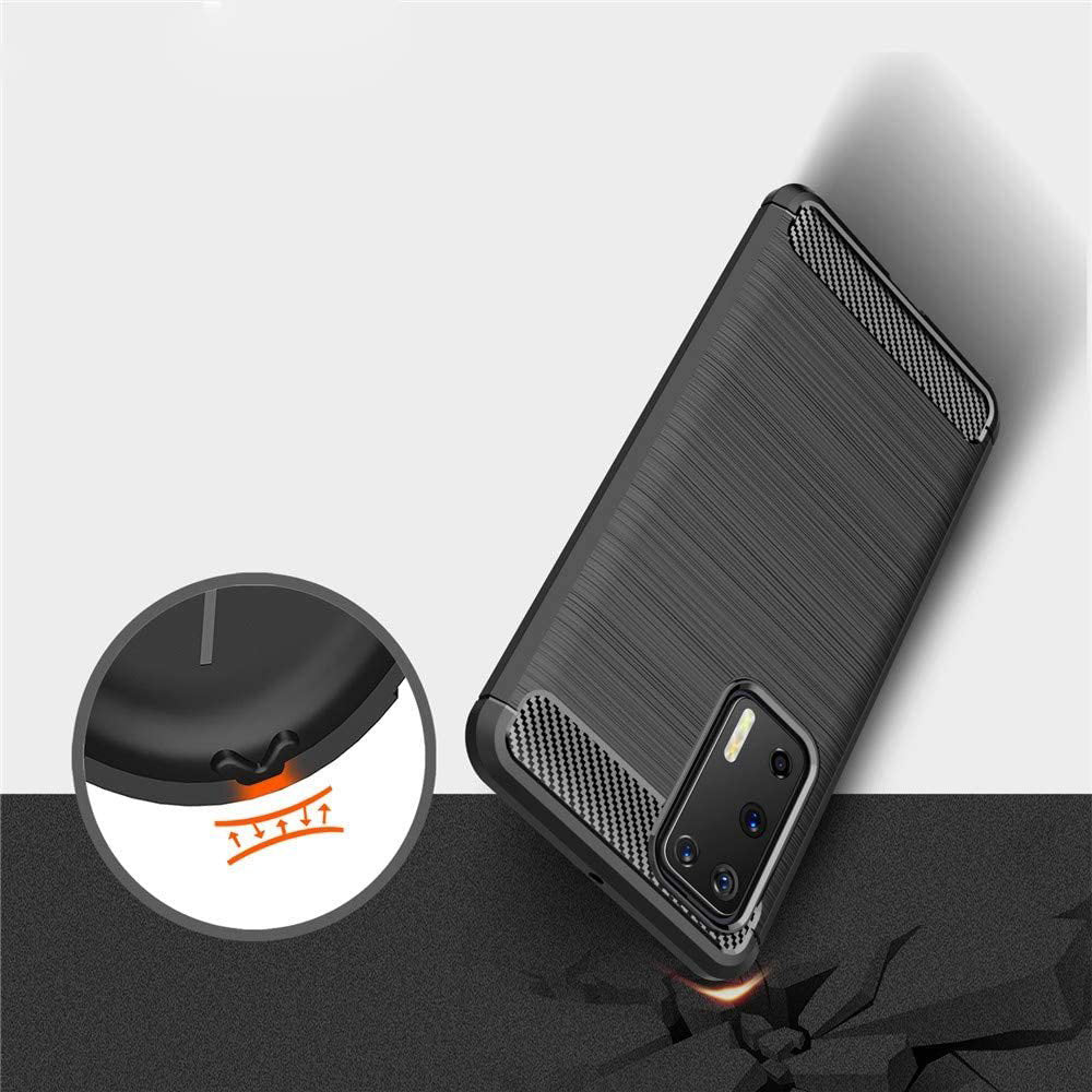 Калъф за Huawei P40 Pro, Techsuit, Карбон, Черен