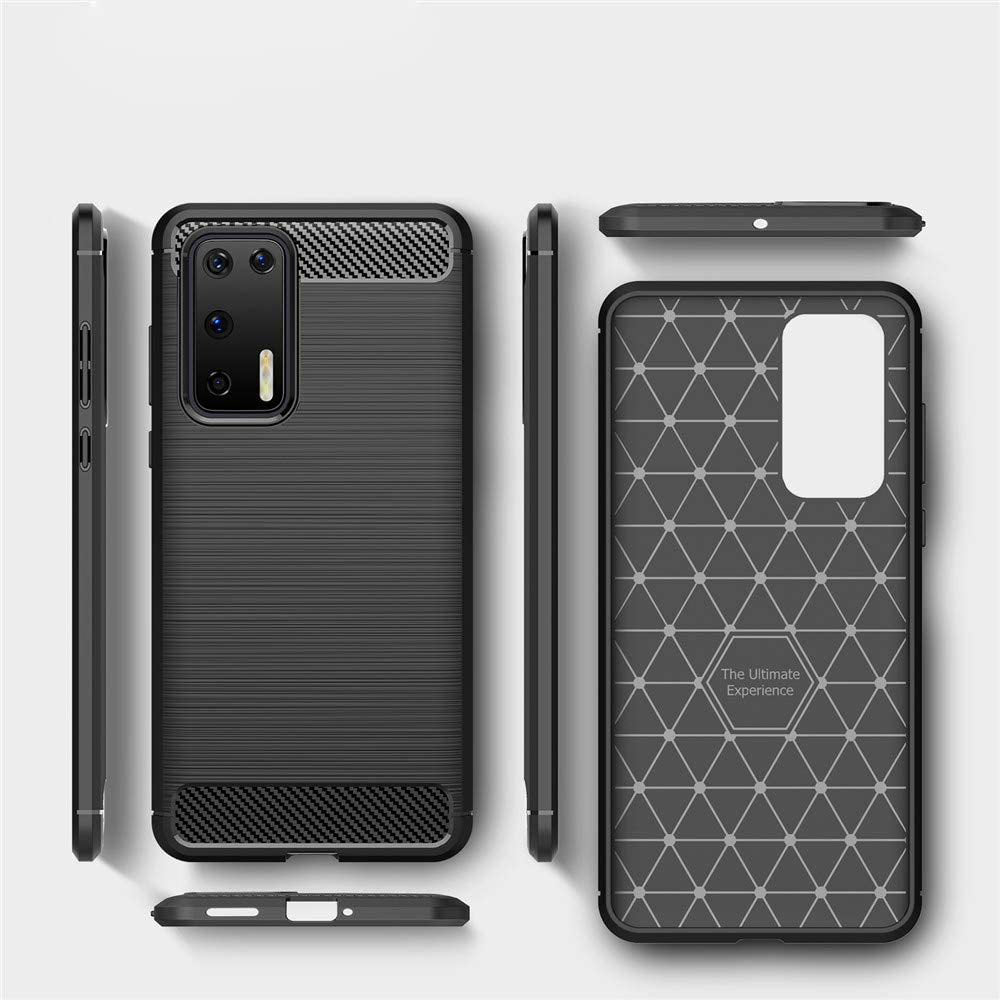 Калъф за Huawei P40 Pro, Techsuit, Карбон, Черен