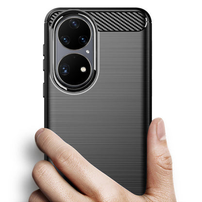 Калъф за Huawei P50 Pro, Techsuit, Карбон, Черен
