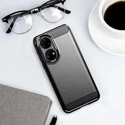 Калъф за Huawei P50 Pro, Techsuit, Карбон, Черен