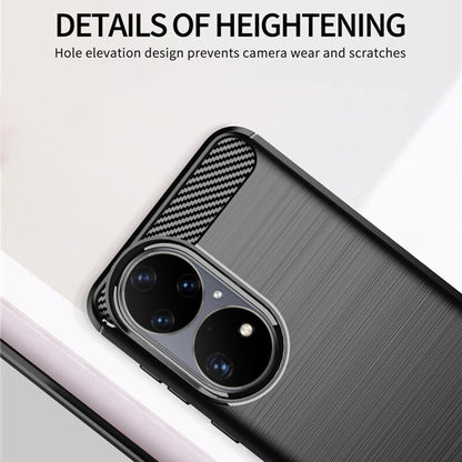 Калъф за Huawei P50 Pro, Techsuit, Карбон, Черен