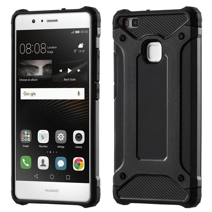 Калъф за Huawei P9 lite (2016), Techsuit, Hybrid Armor, Черен