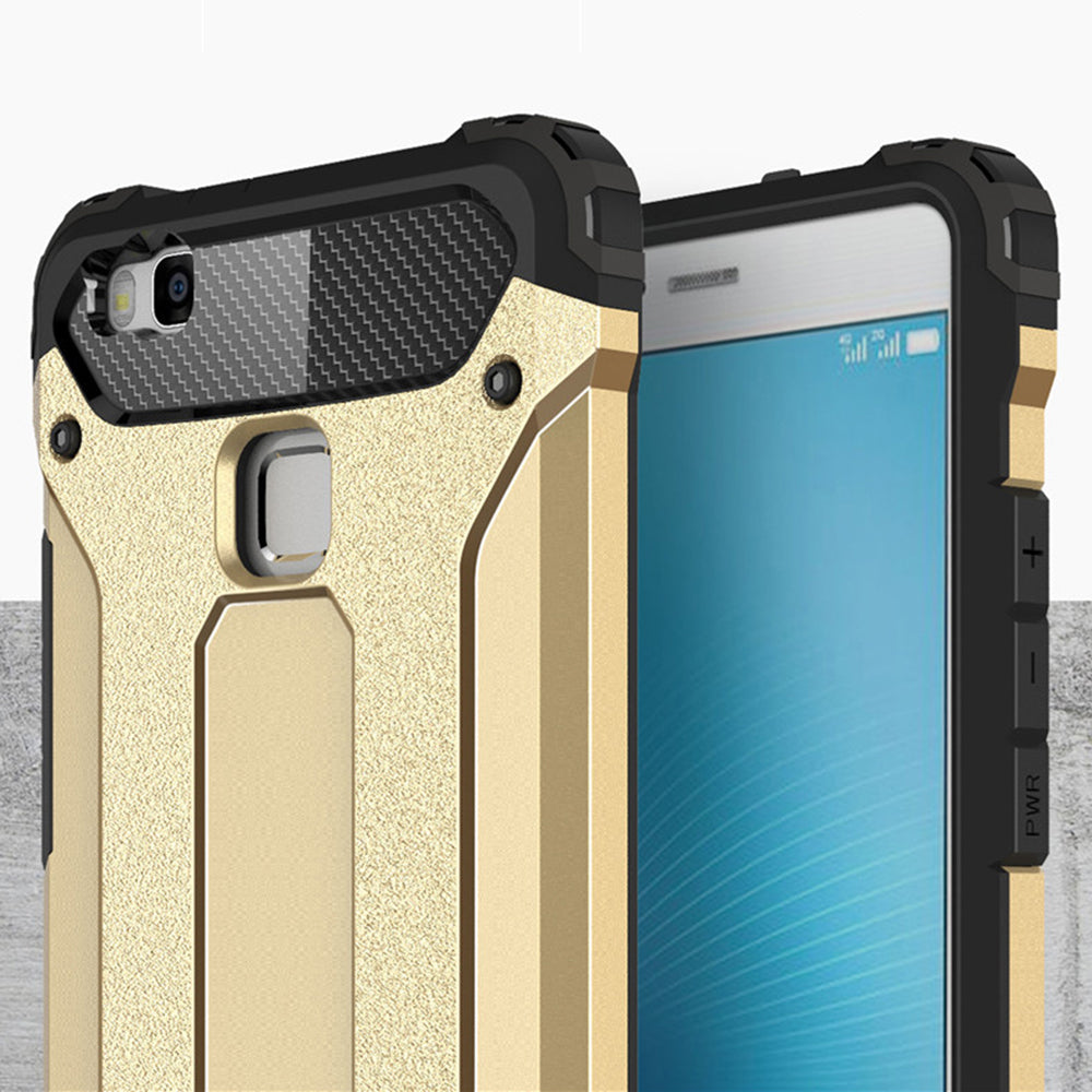 Калъф за Huawei P9 lite (2016), Techsuit, Hybrid Armor, Черен