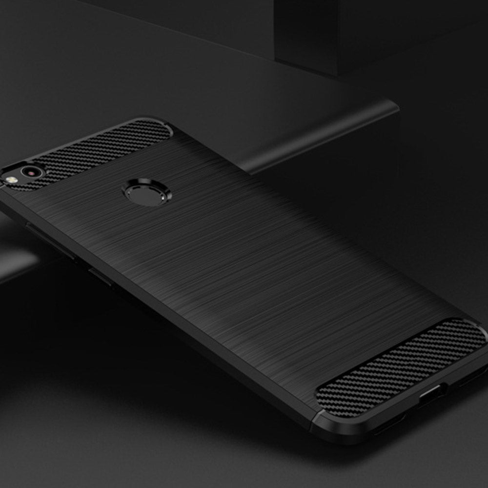 Калъф за Huawei P9 Lite (2017) / P8 Lite (2017), Techsuit, Карбон, Черен