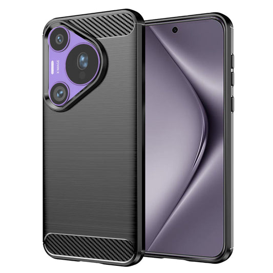 Калъф за Huawei Pura 70 Pro, Techsuit, Карбон, Черен