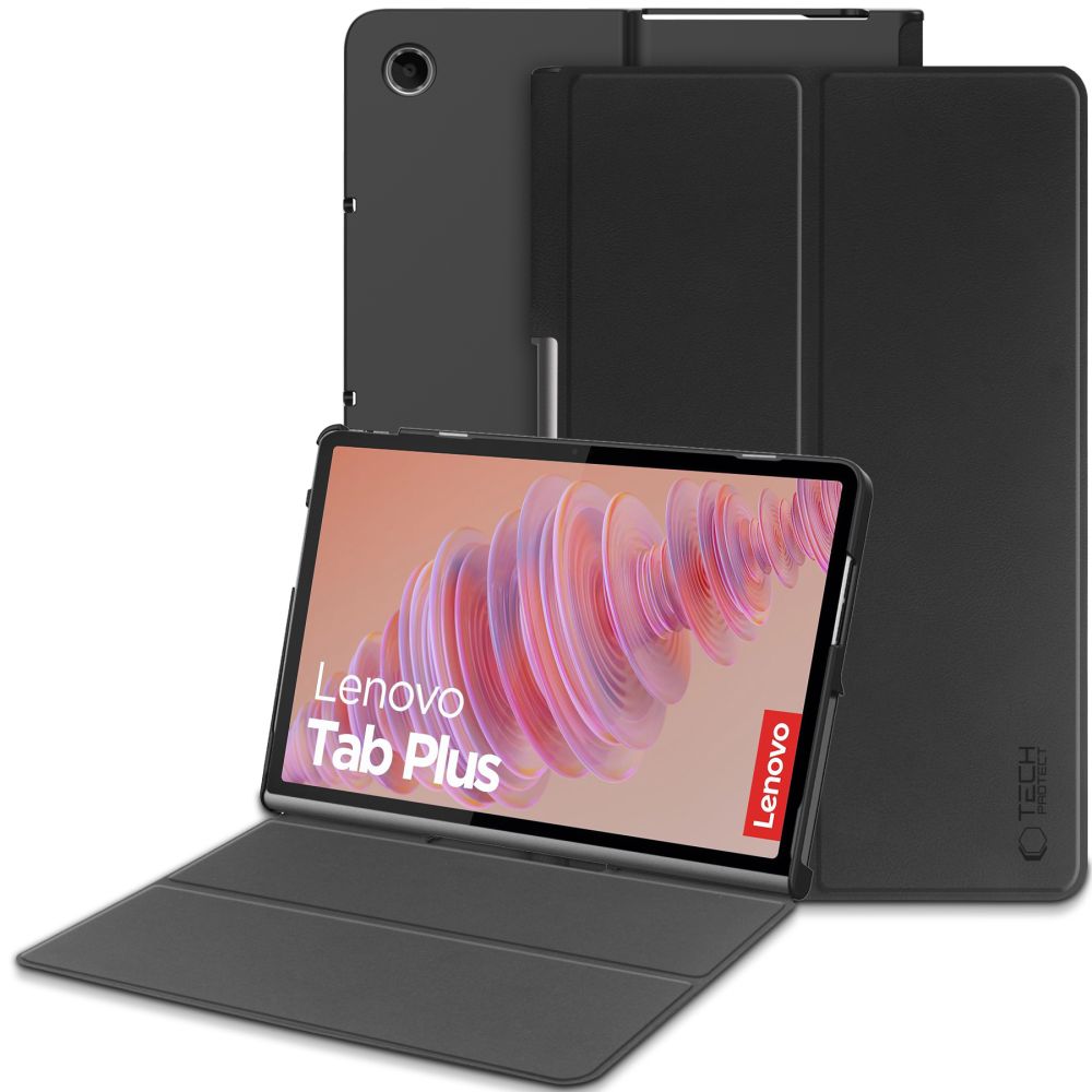 Калъф за Lenovo Tab Plus 11,5 инча, Tech-Protect, SmartCase, черен 