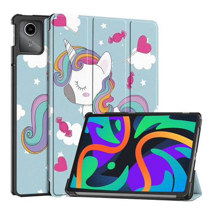 Калъф за Lenovo Tab M11, Techsuit, FoldPro Unicorn, Многоцветен