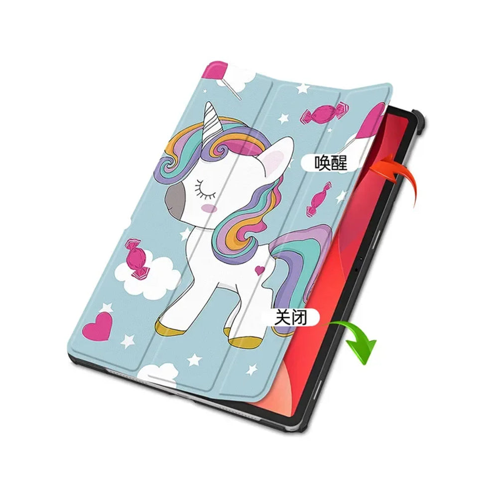 Калъф за Lenovo Tab M11, Techsuit, FoldPro Unicorn, Многоцветен