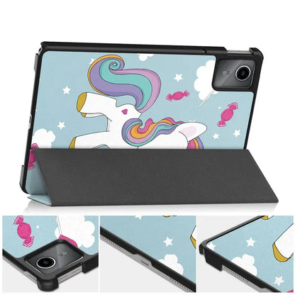 Калъф за Lenovo Tab M11, Techsuit, FoldPro Unicorn, Многоцветен