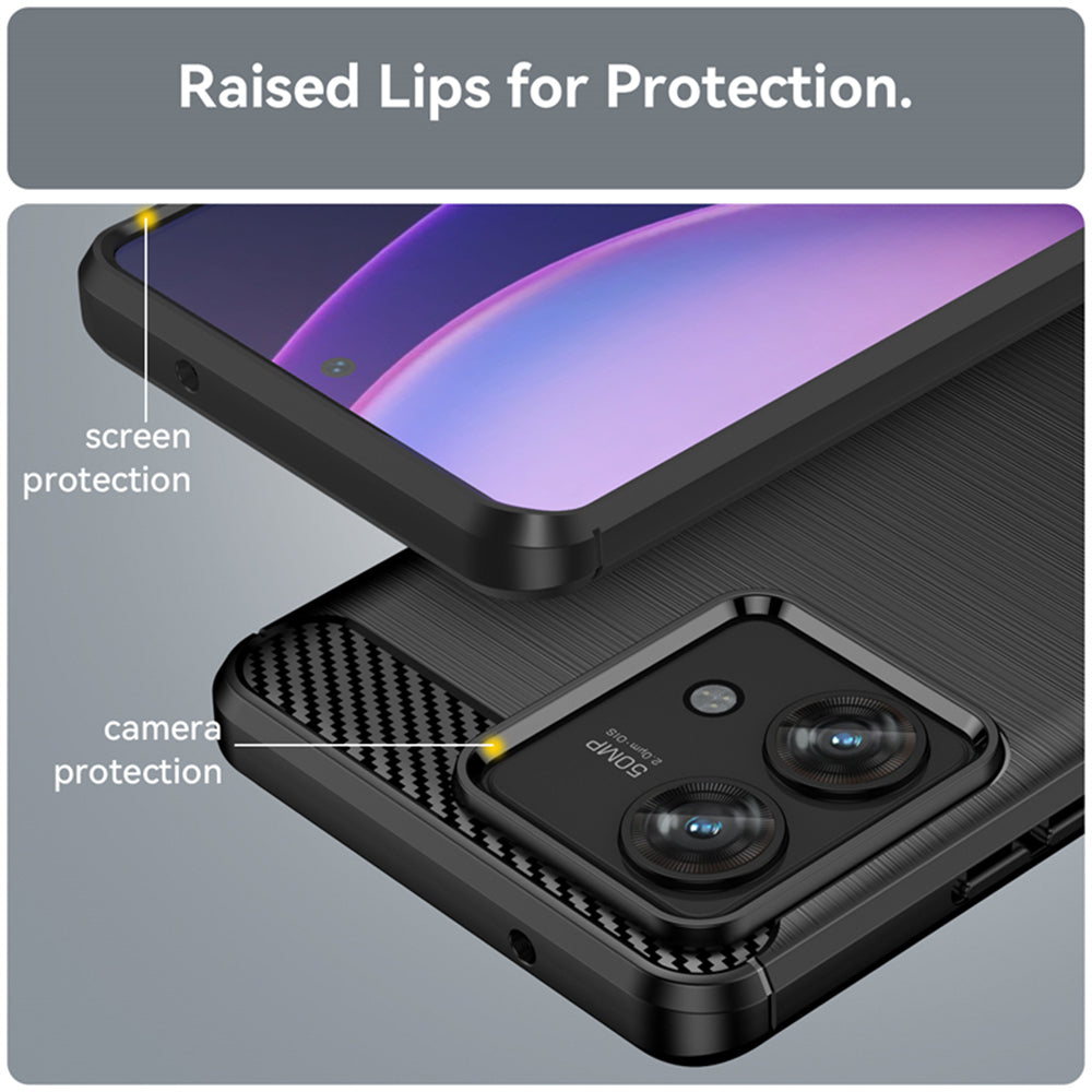 Калъф за Motorola Edge 40 Neo, Techsuit, Карбон, Черен