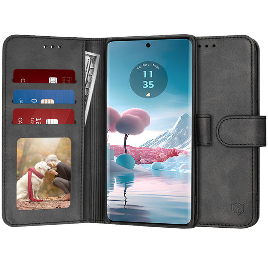 Калъф за Motorola Edge 40 Neo, Techsuit, Diary Book, Черен