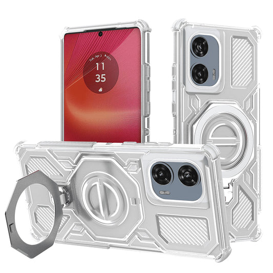 Калъф за Motorola Edge 50 Fusion, Techsuit, Carbon Shield Pro, Бял