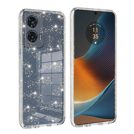 Калъф за Motorola Edge 50 Fusion, Techsuit, SparkleSkin, Прозрачен