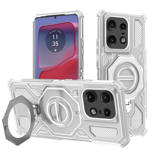 Калъф за Motorola Edge 50 Pro, Techsuit, Carbon Shield Pro, Бял